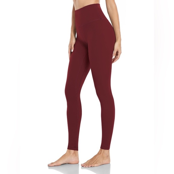 HEYNUTS Essential Extra Long Yoga Leggings 31' leggings Size XS garnet red - Picture 3 of 10